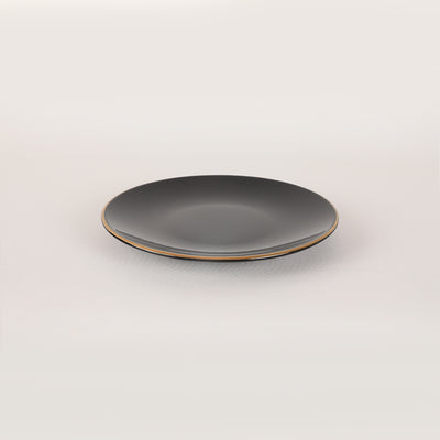 Keramika Ege Schwarz Gold Ess-/Frühstücksset 44-teilig für 6 Personen